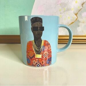African Afrocentric Woman Lady Blue Art Coffee Tea Mug New